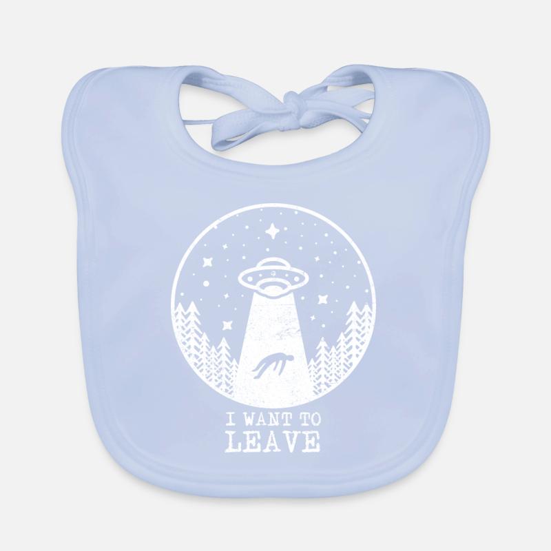 UFO Vintage Kidnapping Alien Organic Baby Bibs