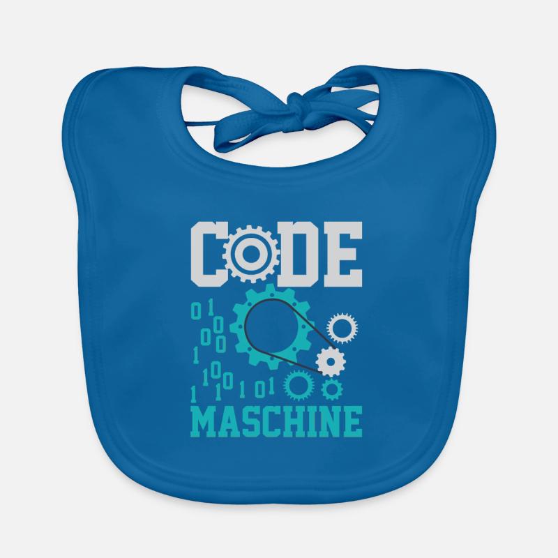 Code Machine Computer Nerd Computer Scientist Shirt Organic Baby Bibs