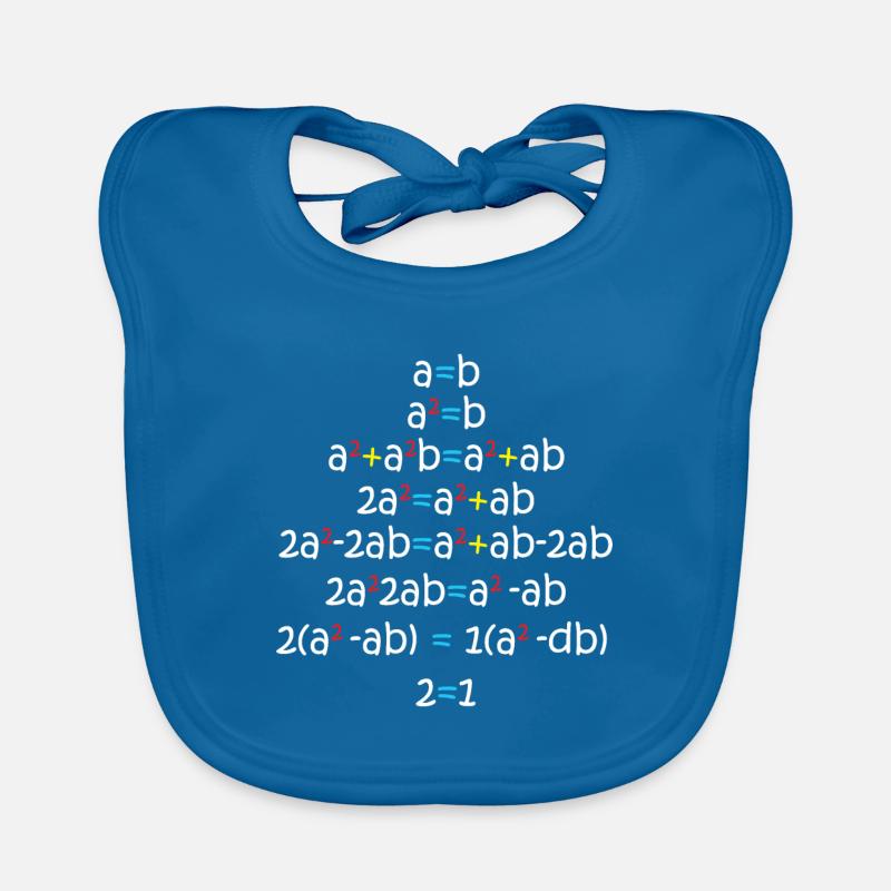 a = b equation formula math mathematics algebra Organic Baby Bibs