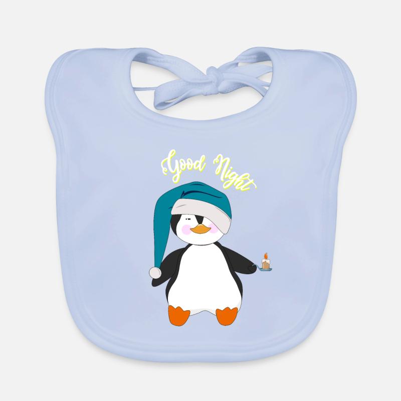 Pingouin bonne nuit Bavoir bio Bébé