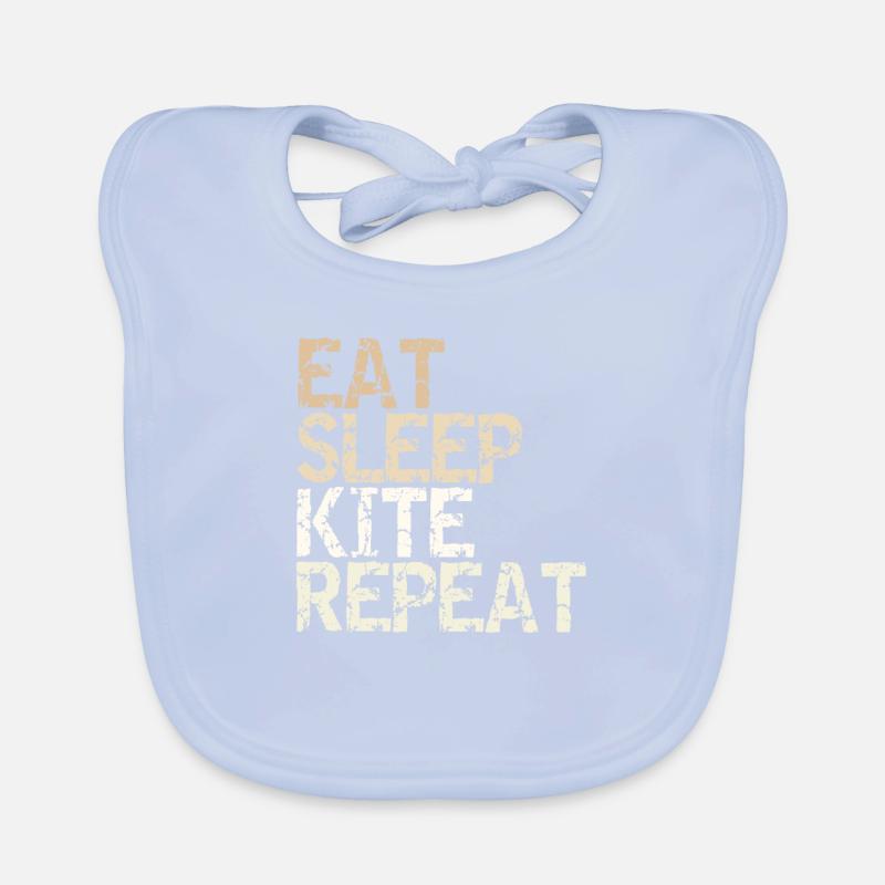 Eat Sleep Kite Repeat Kiteboard Kitesurf surfer Organic Baby Bibs