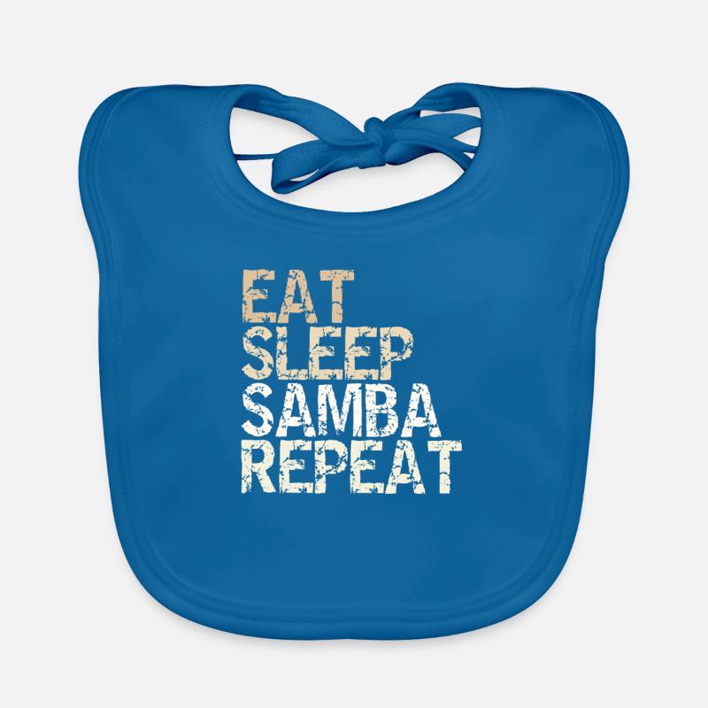 Eat Sleep Samba Repeat vintage dancer saying Organic Baby Bibs