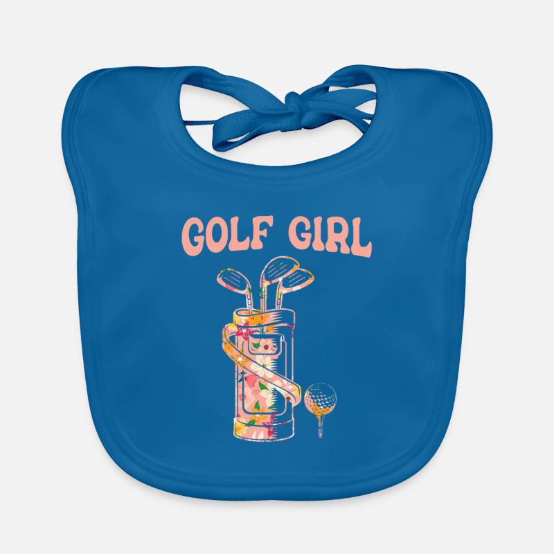 Golf Golfer Golfer Golfer Golf Course Organic Baby Bibs
