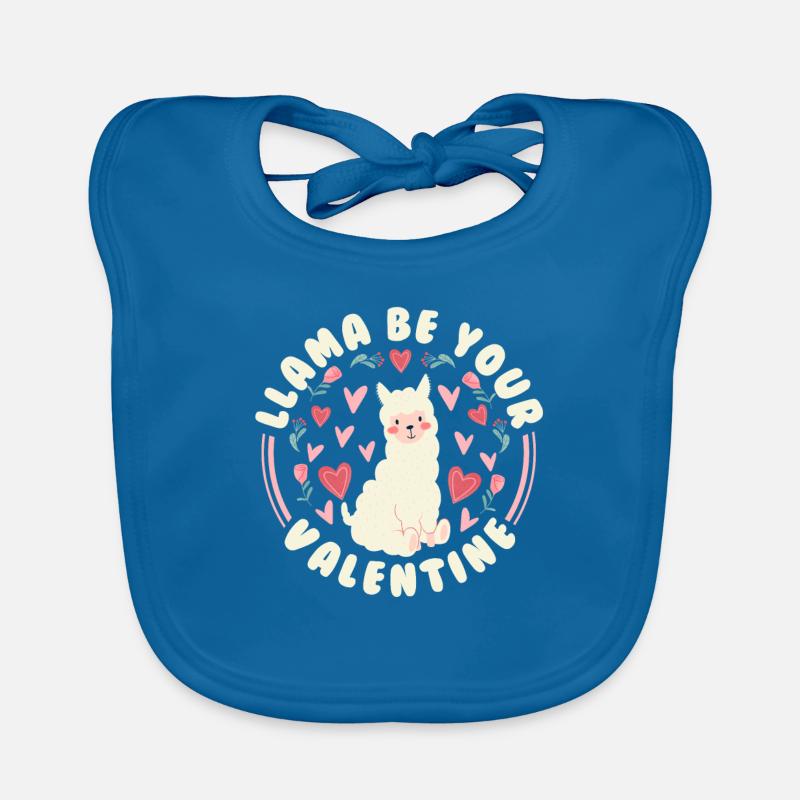 Saint-Valentin Saint-Valentin - Bavoir bio Bébé - bleu paon