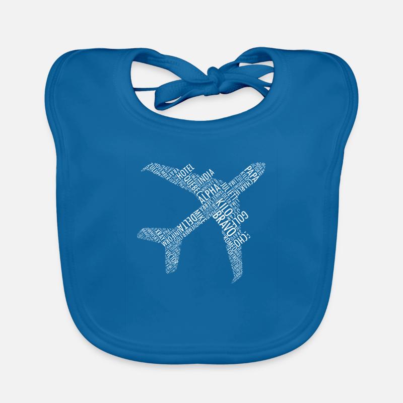 Airplane Pilot Pilot Pilot Pilot Organic Baby Bibs