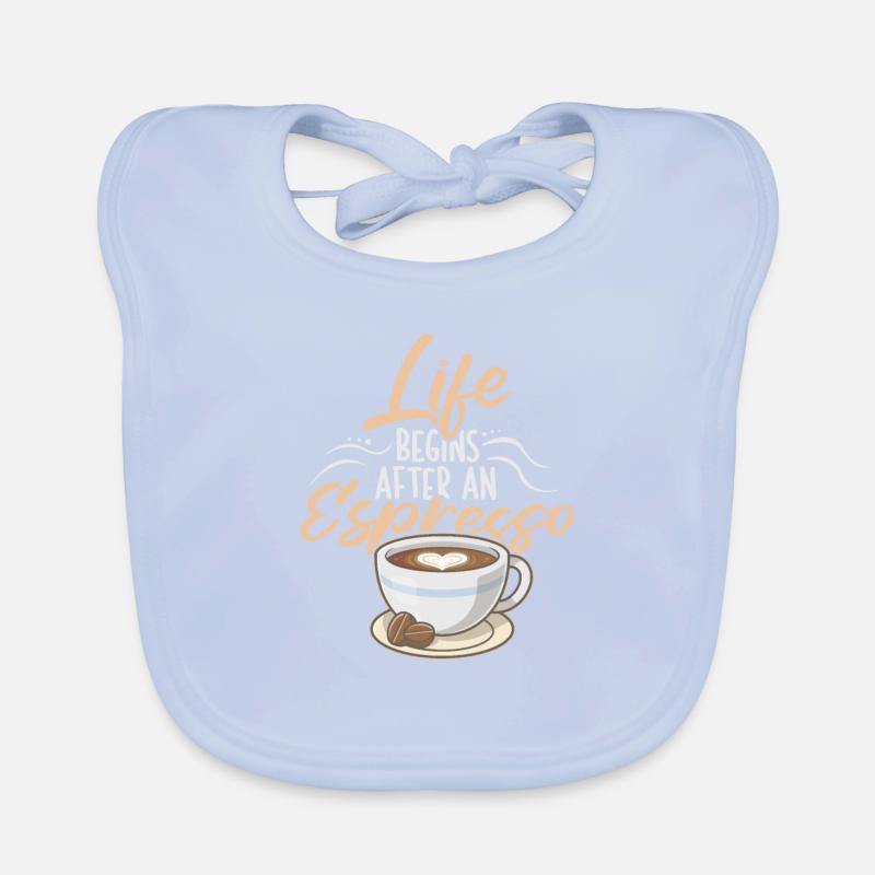 Espresso Coffee Organic Baby Bibs