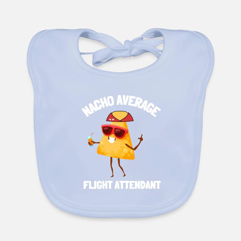Flight Attendant Steward Stewardess Air Hostess Organic Baby Bibs