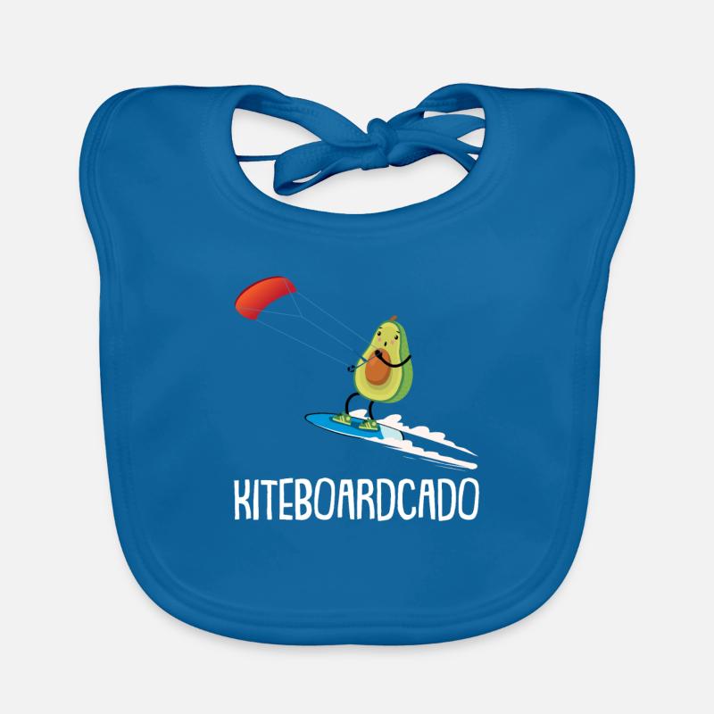 Kitesurf Kiteboard Kite Kite Kiten - Bavoir bio Bébé - bleu paon