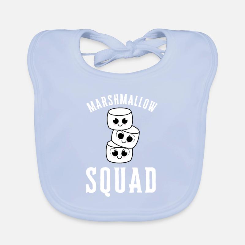 Marshmallow Sandwich Camper Smore Hiking Campfire Organic Baby Bibs