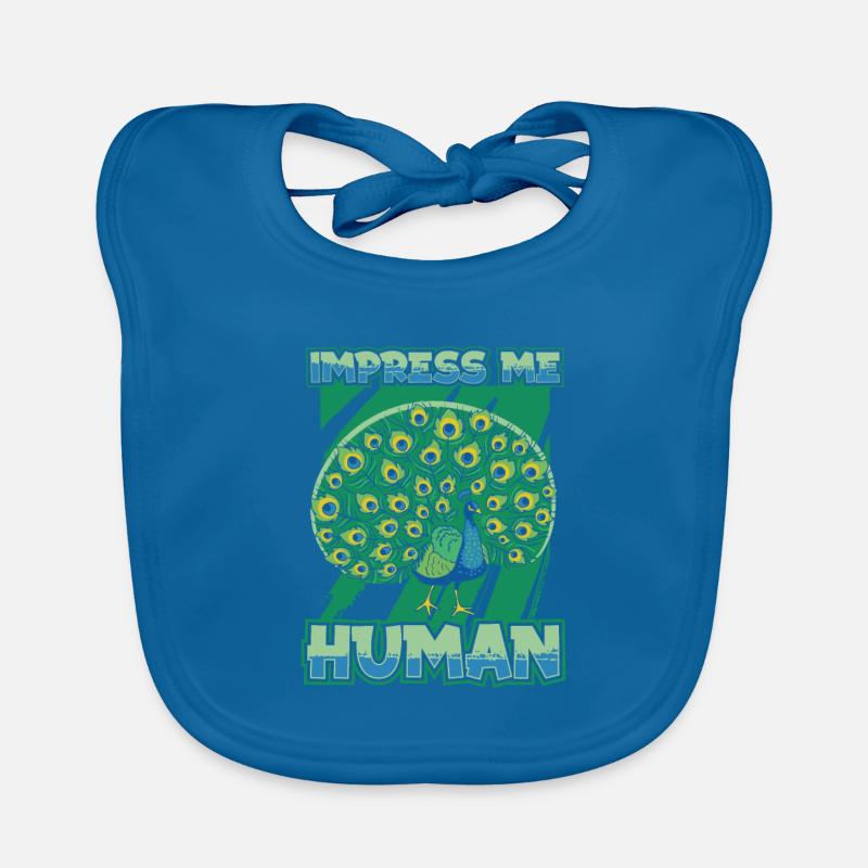Peacock Bird Organic Baby Bibs