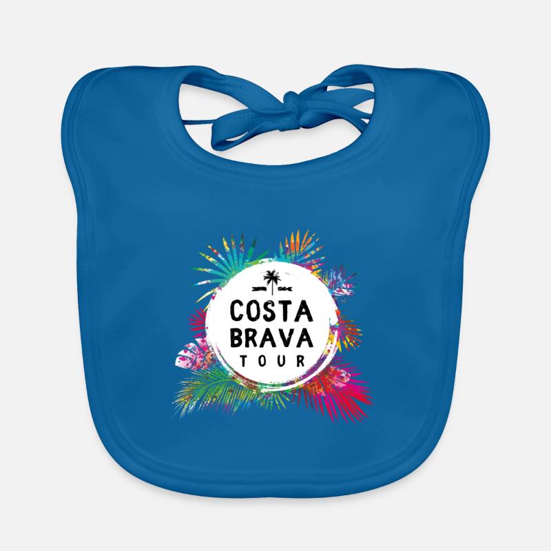 Costa Brava Tour Coloré - Bavoir bio Bébé - bleu paon