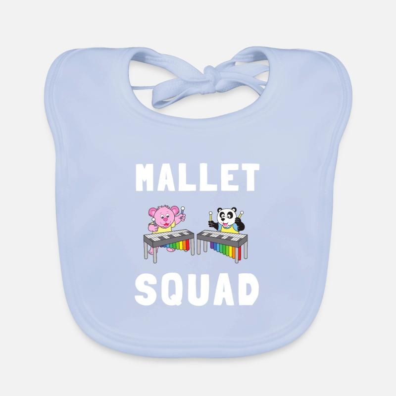 Vibraphone Mom Marimba Ninja And Mallet Organic Baby Bibs