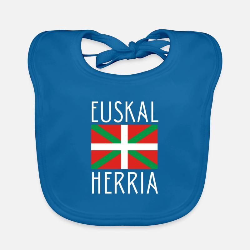 Euskal Presoak Euskal Herria Pays Basque - Bavoir bio Bébé - bleu paon