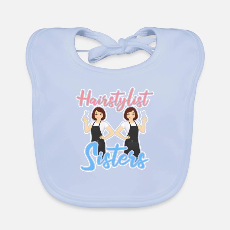 Coiffeuse Coiffeuse Sœurs Bavoir bio Bébé