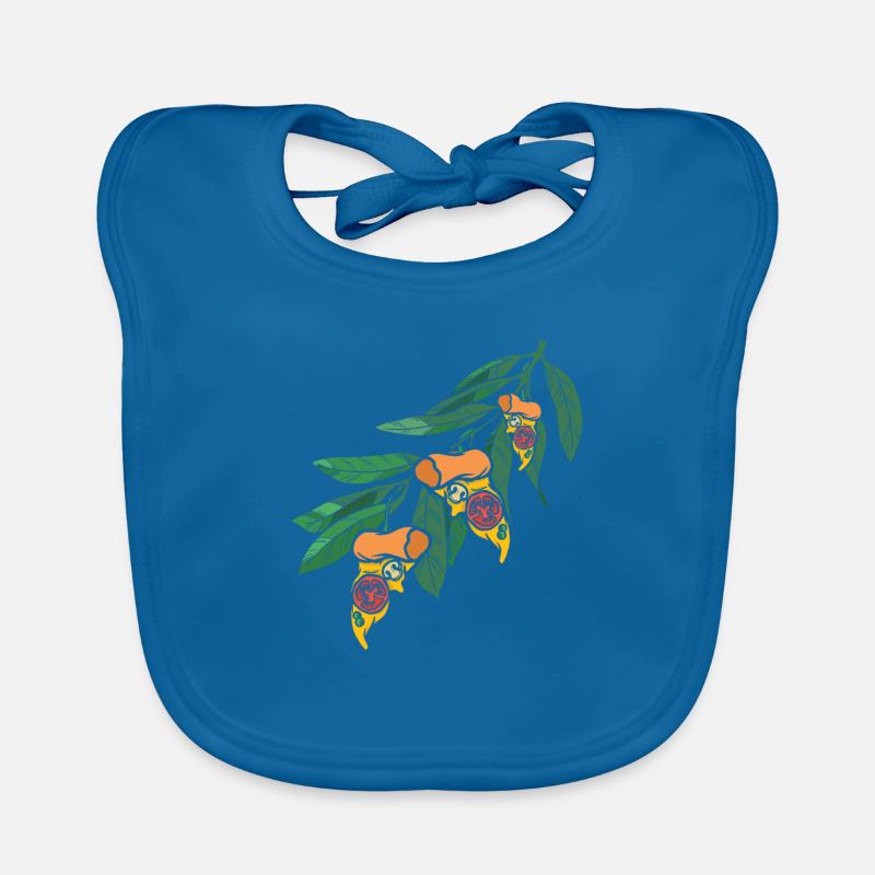 Pizza Leaves Organic Baby Bibs