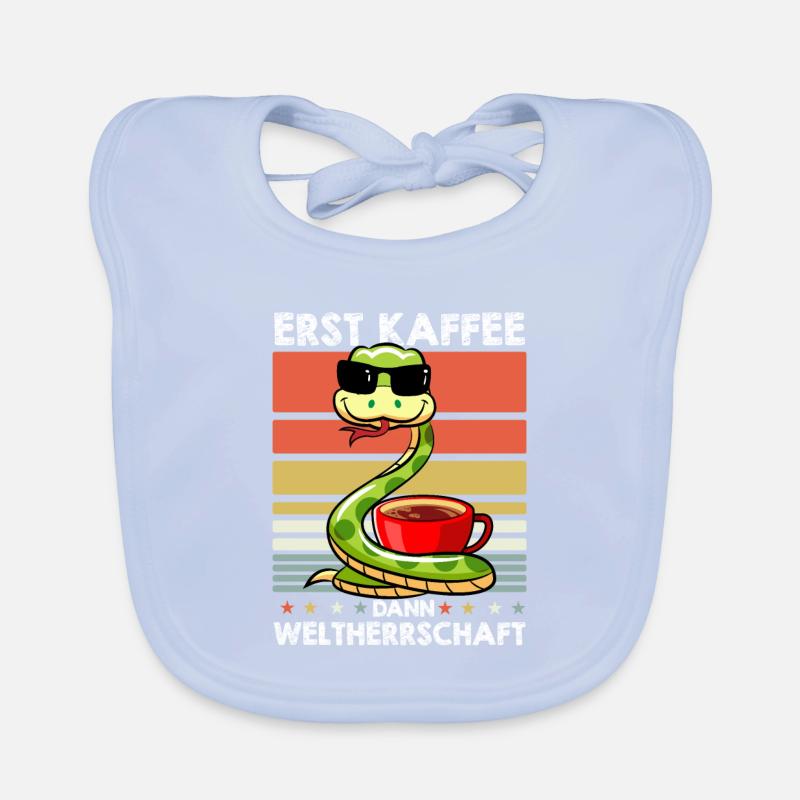 Schlange Sonnenbrille Kaffee Baby Bio-Lätzchen