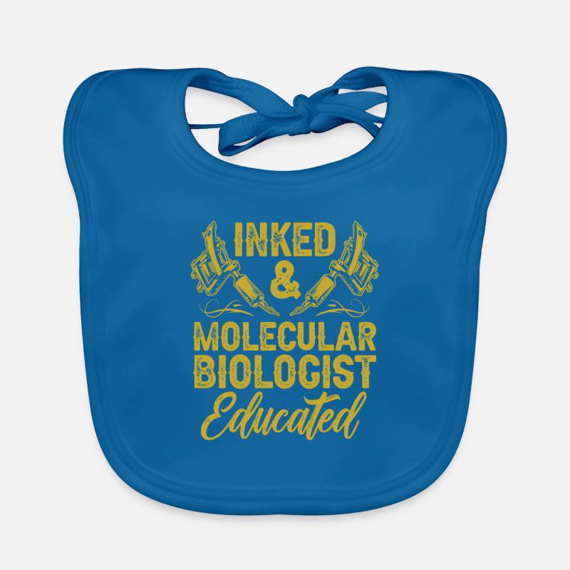 Biologiste Biologiste Tatouage Biologiste moléculaire - Bavoir bio Bébé - bleu paon