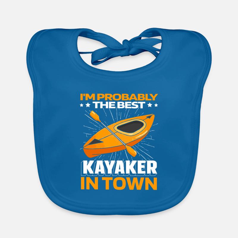 Kayaker Funny Organic Baby Bibs