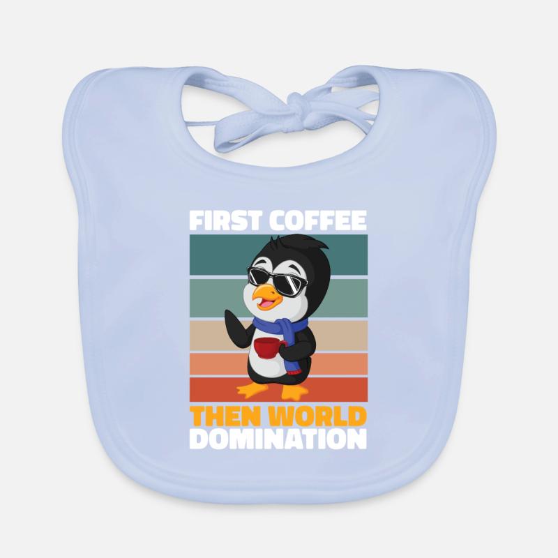 Pinguin Kaffee Baby Bio-Lätzchen