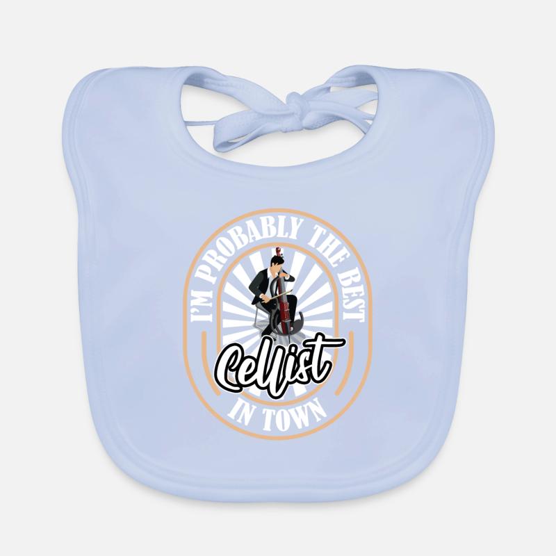 Cello Cellist Humor Organic Baby Bibs