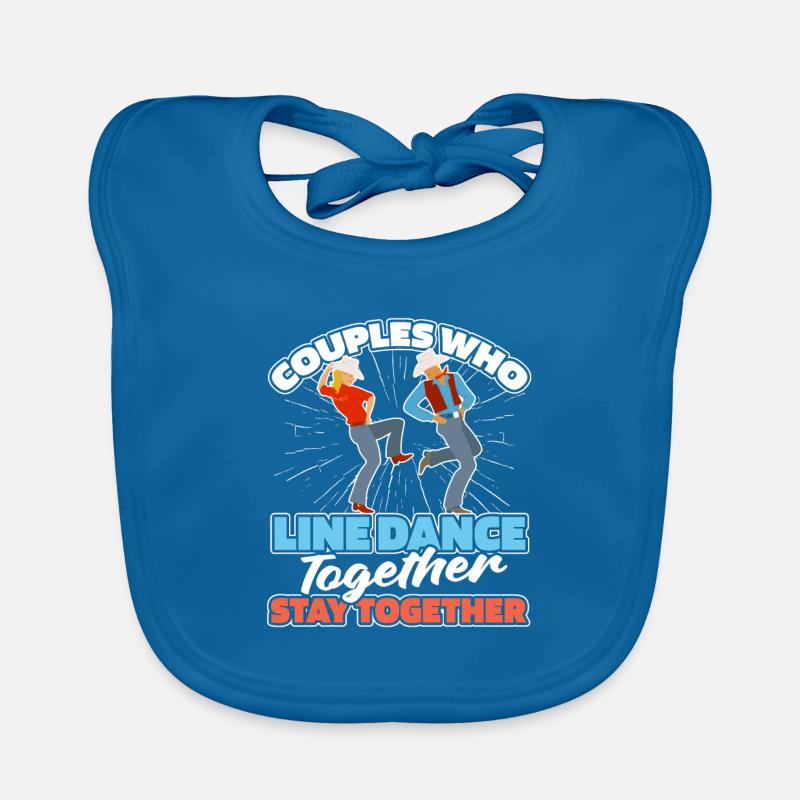 Line Dance Couple Organic Baby Bibs