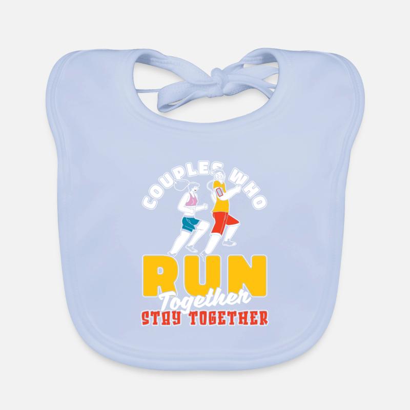 Läufer Jogger Runner Laufen Paar Baby Bio-Lätzchen