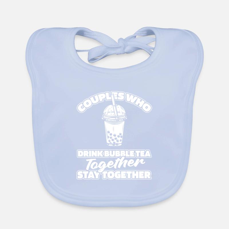 Bubble Tea Boba Pair Organic Baby Bibs