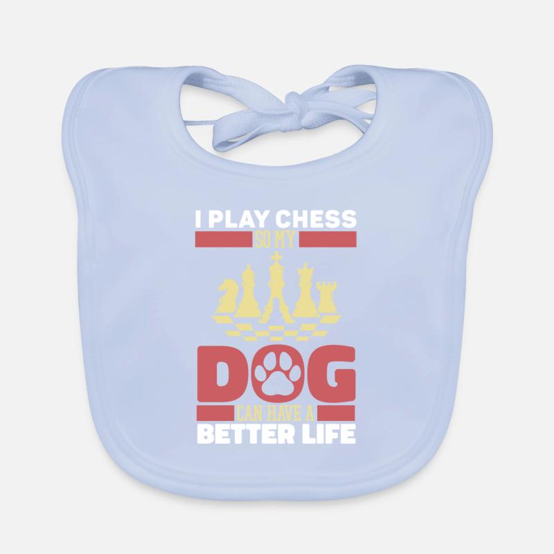 Chien d’échecs Bavoir bio Bébé
