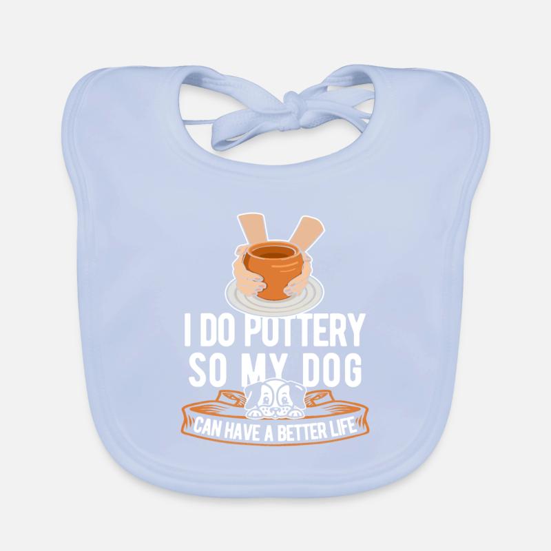Pottery Dog Organic Baby Bibs