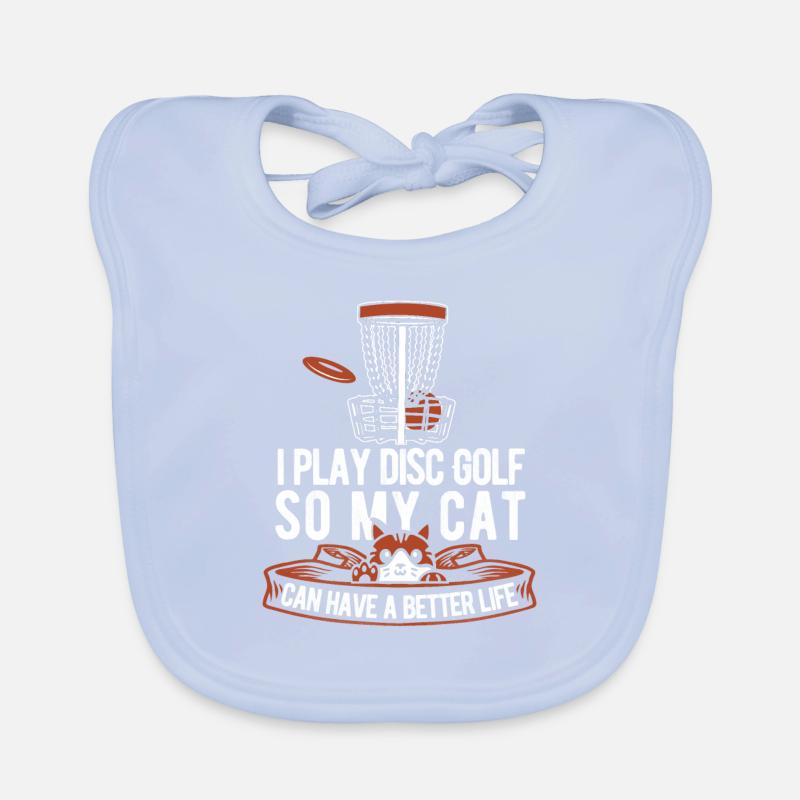 Frisbee Golf Disc Golf Cat Organic Baby Bibs