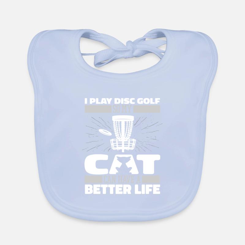 Frisbee Golf Disc Golf Cat Organic Baby Bibs