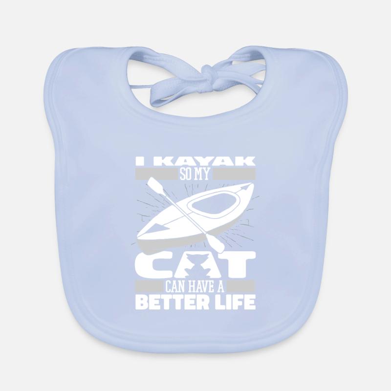 Kayaker cat Organic Baby Bibs