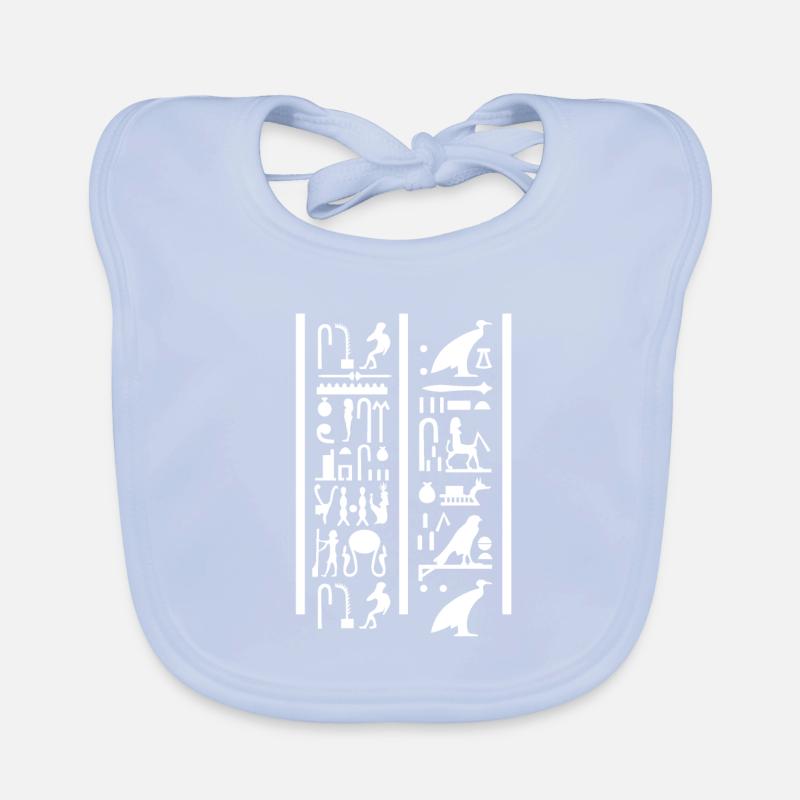 Hieroglyphics Egyptologist, Ancient Egyptian Organic Baby Bibs