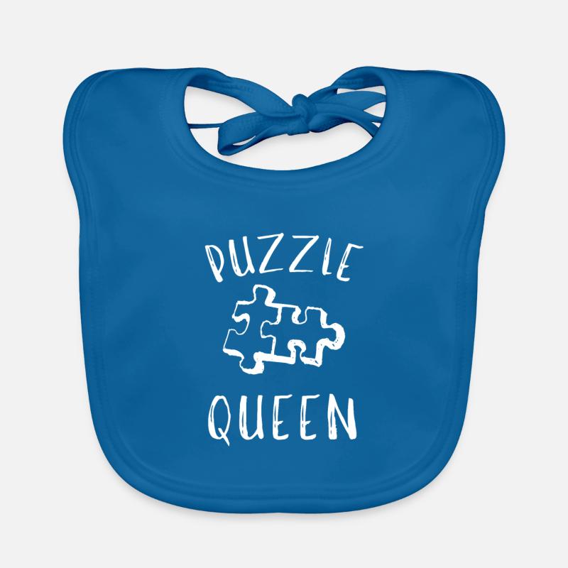 Puzzle Queen - Je passe devant mon heure de coucher Bavoir bio Bébé