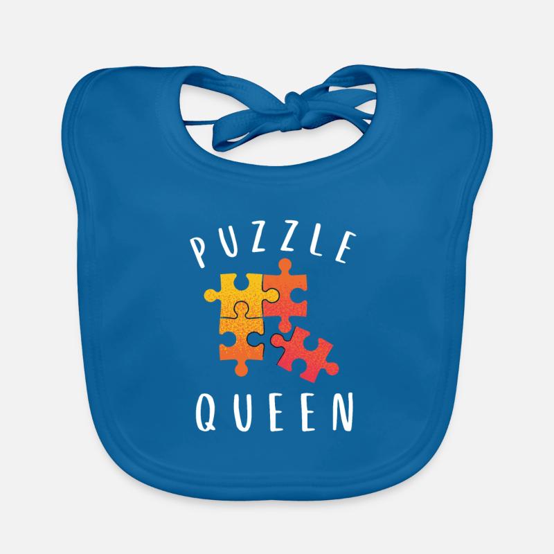 Puzzle Queen - Je passe devant mon heure de coucher Bavoir bio Bébé