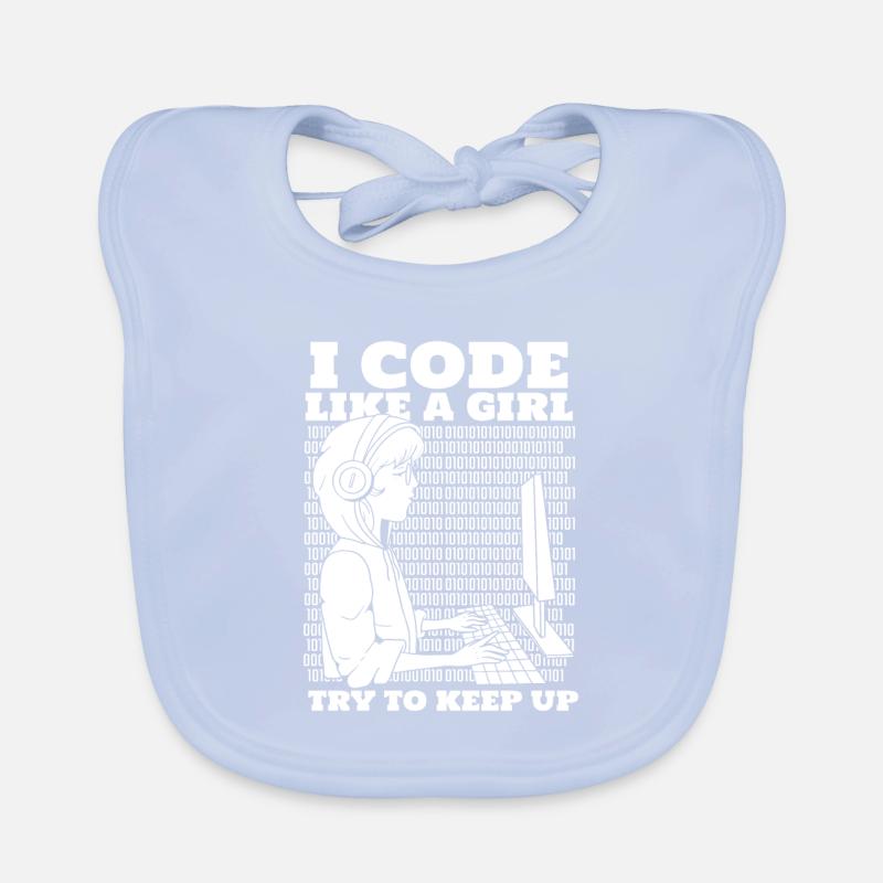 Développeur Coder Programmeur Girl Bavoir bio Bébé