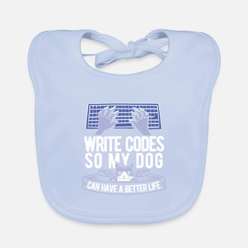 Entwickler Coder Programmierer Katze Baby Bio-Lätzchen