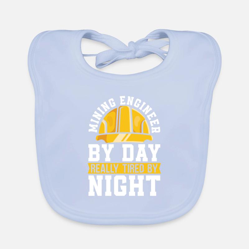Engineer Safety helmet Mining engineer Organic Baby Bibs