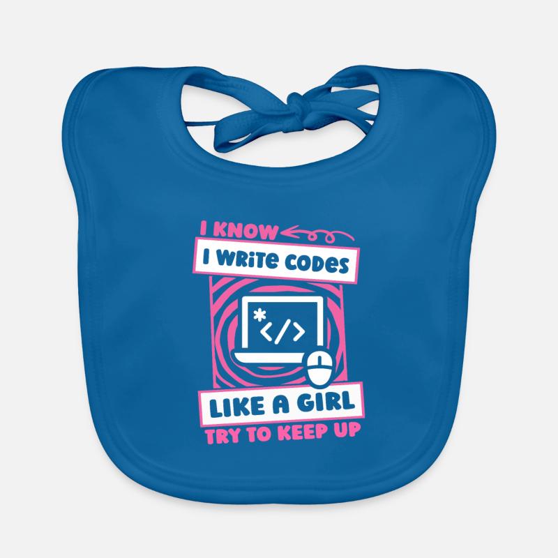 Développeur Coder Programmeur Girl Bavoir bio Bébé