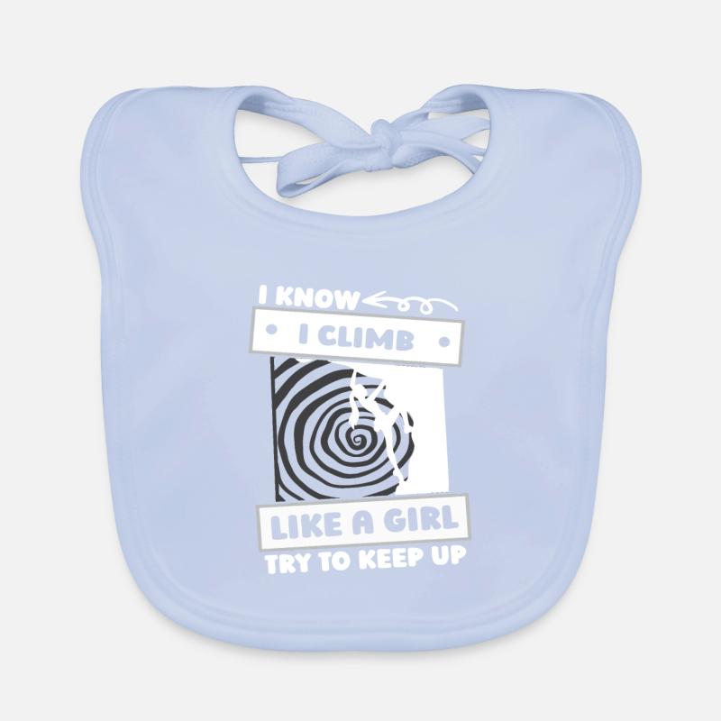 Klettern Kletterer Mädchen Baby Bio-Lätzchen