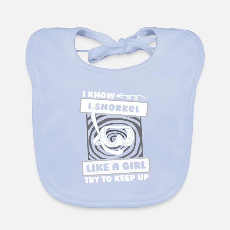 Schnorcheln Mädchen Baby Bio-Lätzchen