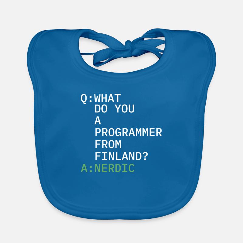 Entwickler Coder Programmierer Komisch - Baby Bio-Lätzchen - Pfauenblau