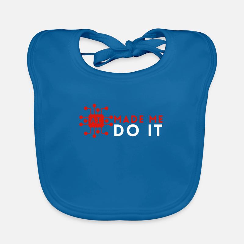 Artificial Intelligence Ai Chat - Organic Baby Bibs - peacock-blue