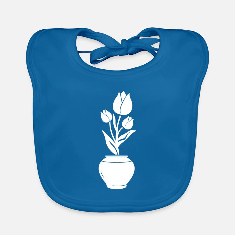 Vase tulipe Bavoir bio Bébé