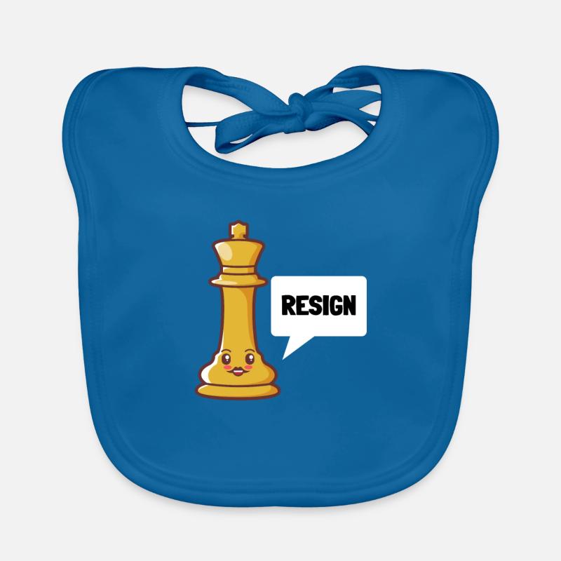 Chess Please Resign Organic Baby Bibs