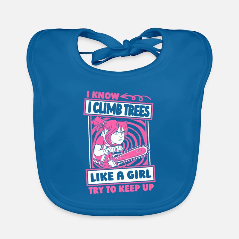 Baumpfleger Baumkletterer Arborist Mädchen Baby Bio-Lätzchen