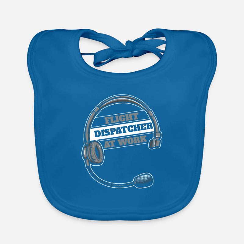 Vol du centre de contrôle des appels d’urgence - Bavoir bio Bébé - bleu paon
