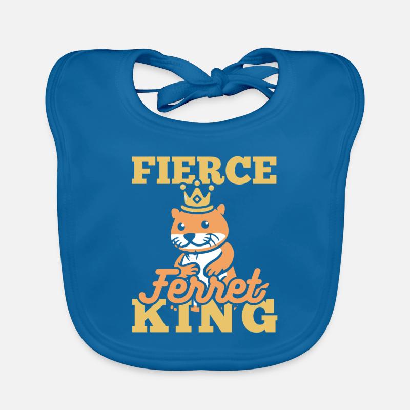 Ferret polecat king Organic Baby Bibs