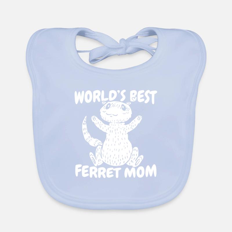 Frettchen Iltis Mutter Baby Bio-Lätzchen