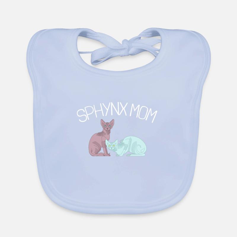 Sphynx Maman Chat Sans Poils Propriétaire de Chat Bavoir bio Bébé
